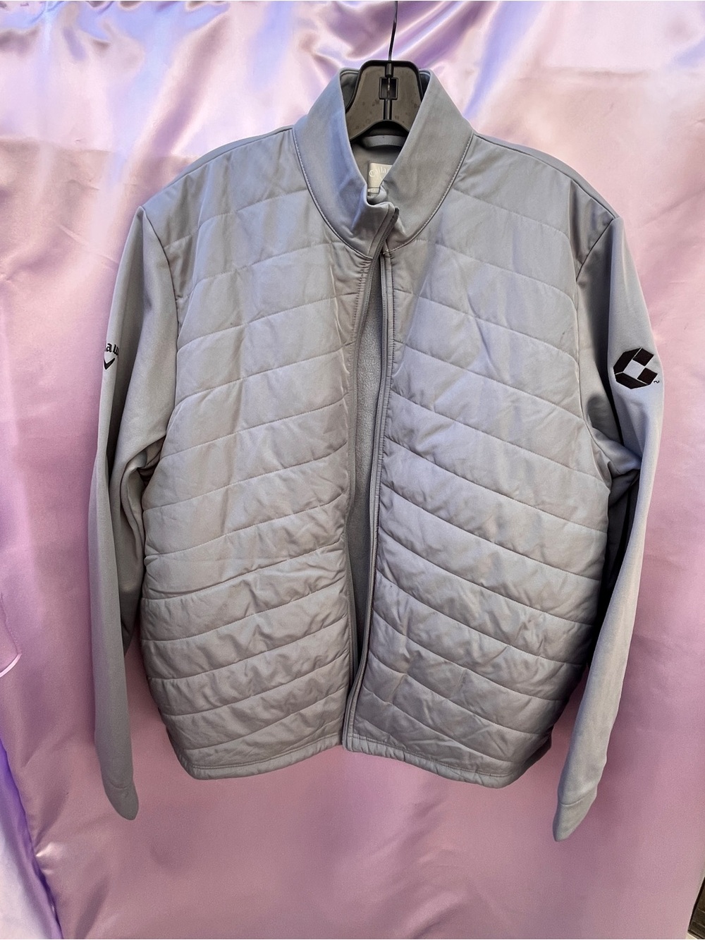 Callaway Light Gray Quilted Puffer Jacket